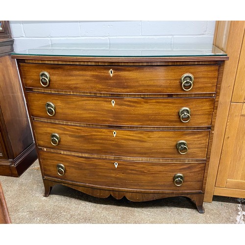 630 - Four drawer mahogany bowfront chest of drawers