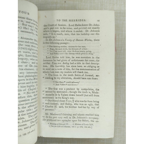 26 - BOSWELL JAMES.  The Journal of a Tour to the Hebrides with Samuel Johnson. 2 eds. Eng. fro... 