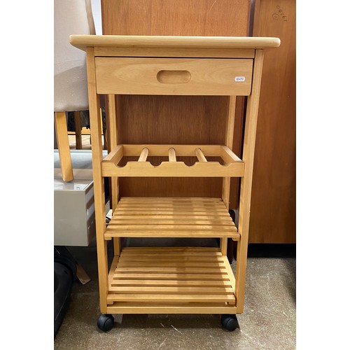 646 - Contemporary kitchen trolley, 83cm h x 50cm w x 39cm d