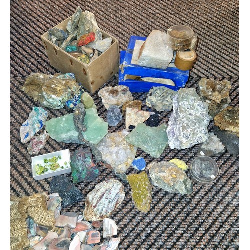 332 - Large quantity of rocks and minerals, raw gemstones etc from around the world