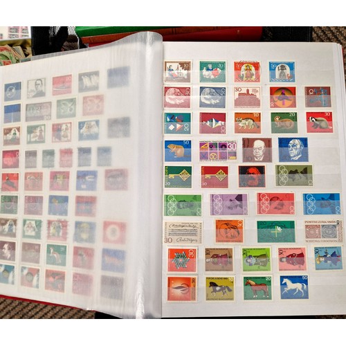 347 - Assorted world and historical stamps to include mostly German, Third Reich etc, George VI stamp albu... 