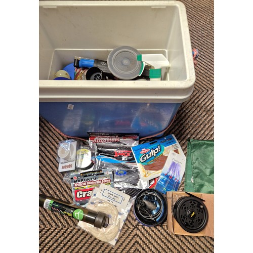 359 - Tackle box containing reels, lines & various accessories 