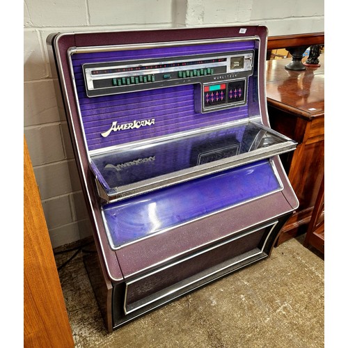 655 - Wurlitzer Americana jukebox, model 3810, serial no. 833161, no records, no key, approx. 100cm x 130c... 