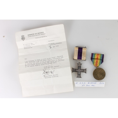 1115 - Medals of Charles Osbeck Haywood Clarke MC of the Royal Field Artillery comprising British Military ... 