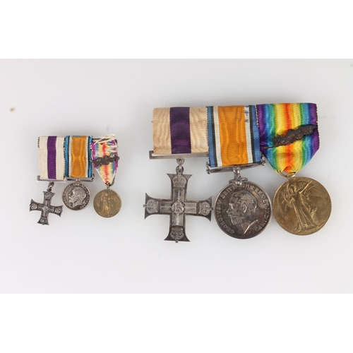 1116 - Medals of Captain John Farquhar MC of the 9th Battalion Highland Light Infantry comprising British M... 