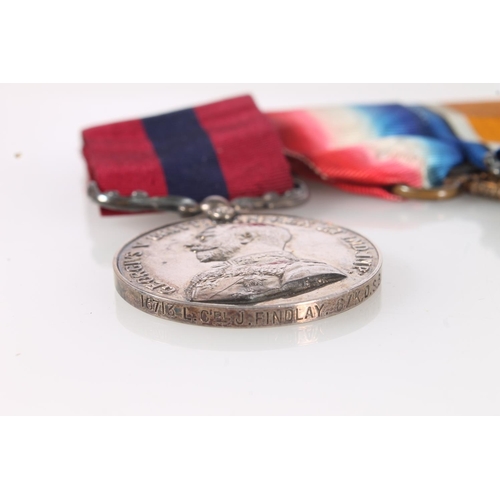 1135 - Medals of 16713 Lance Corporal J Findlay of the 6th Battalion Kings Own Scottish Borderers comprisin... 