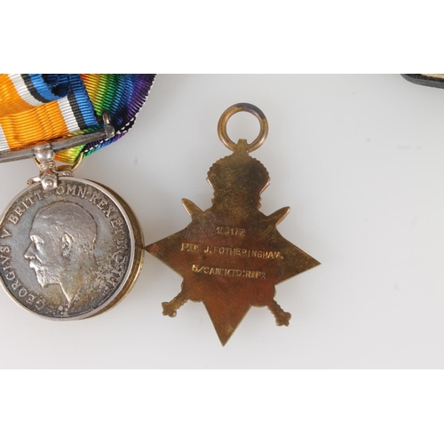 1144 - Medals of 110172 Private J Fotheringham of the 5th Canadian Mounted Rifles comprising 1914-15 star [... 