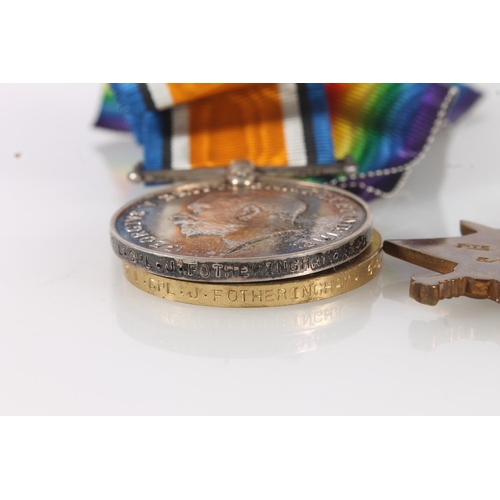 1144 - Medals of 110172 Private J Fotheringham of the 5th Canadian Mounted Rifles comprising 1914-15 star [... 