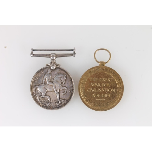 1147 - Medals of 24352 Private T Wright of the Royal Scots comprising WWI war medal and victory medal [2435... 