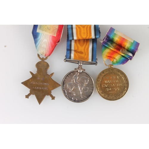 1149 - Medals of 6815 Private Robert Davidson of the 1st/4th Battalion Kings Own Scottish Borderers KOSB wh... 