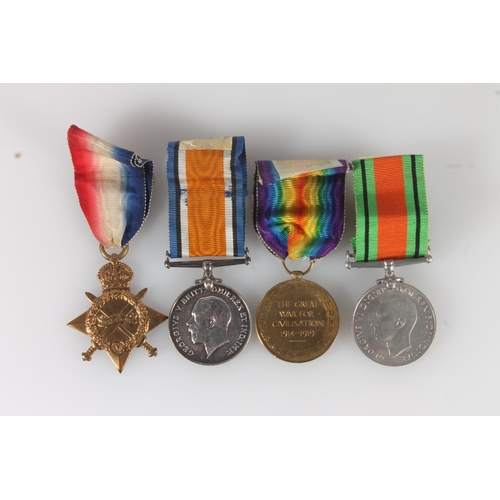 1151 - Medals of Captain J M Dun of the 4th Battalion Kings Own Scottish Borderers and resident of Galashie... 