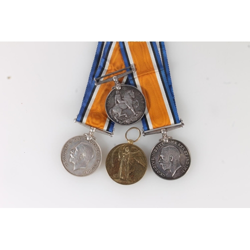 1159 - Three WWI war medals to Kings Own Scottish Borderers KOSB to include [9944 PTE J PARK K O SCO BORD],... 