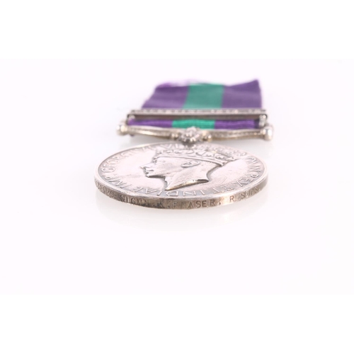 1422 - Medal of 14038129 Signalman A Fraser of the Royal Signals comprising George VI general service medal... 