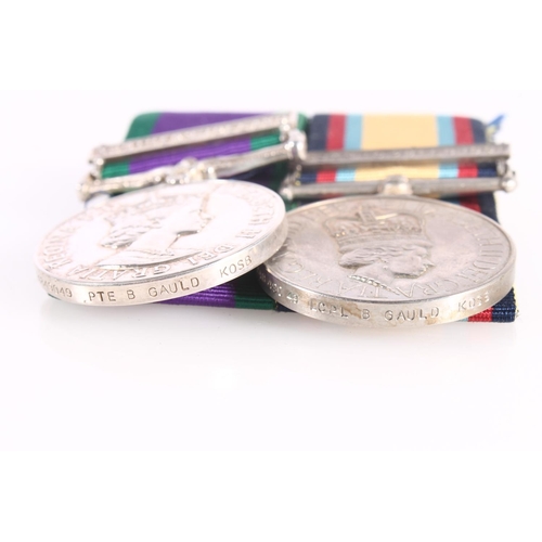 1432 - Medals of 24849049 Lance Corporal Brian Gauld of the Kings Own Scottish Borderers comprising Elizabe... 