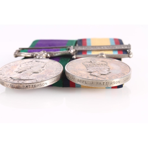 1433 - Medals of 24586627 Lance Corporal J Patterson of the Kings Own Scottish Borderers comprising Elizabe... 