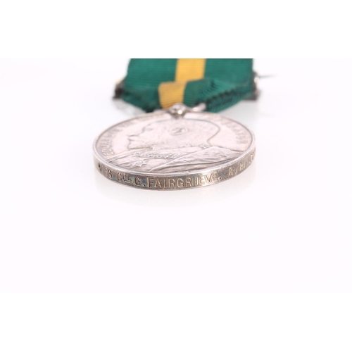 1443 - Medal of 4058 Corporal G Fairgrieve of the 8th battalion Royal Scots comprising Edward VII Territori... 