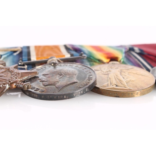 1447 - Medals of 9949 Private Felix O'Hara of the Yorkshire Regiment and Calcutta Police comprising George ... 