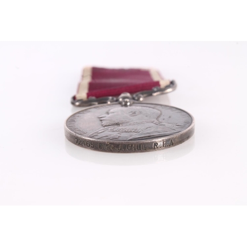 1454 - Medal of 72465 Driver J Gill of the Royal Field Artillery comprising Edward VII army long service an... 