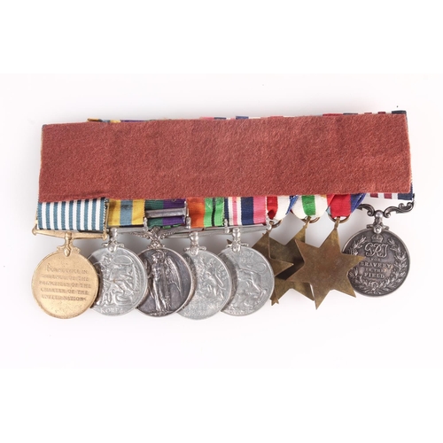 1474 - Medals of 3186402 Colour Sergeant A Graham MM of the Kings Own Scottish Borderers comprising George ... 