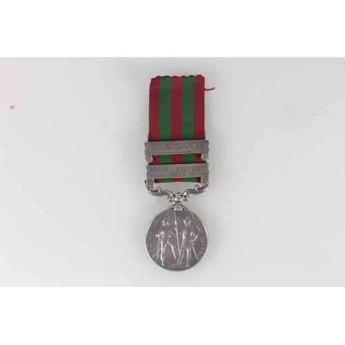 1060 - Medal of 3924 Private H Bayliss of the 2nd Battalion King's Own Scottish Borderers comprising India ... 