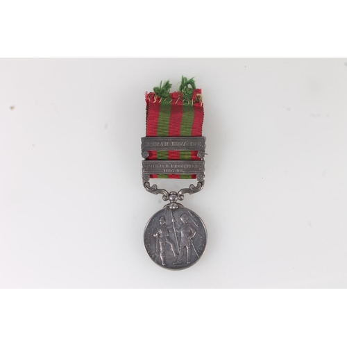 1061 - Medal of 5164 Private W Bescon of the 2nd Battalion King's Own Scottish Borderers comprising India m... 