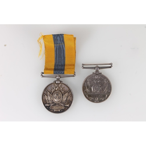 1068 - Queens Sudan medal [unnamed] and a Khedive's Sudan medal [unnamed]. (2)