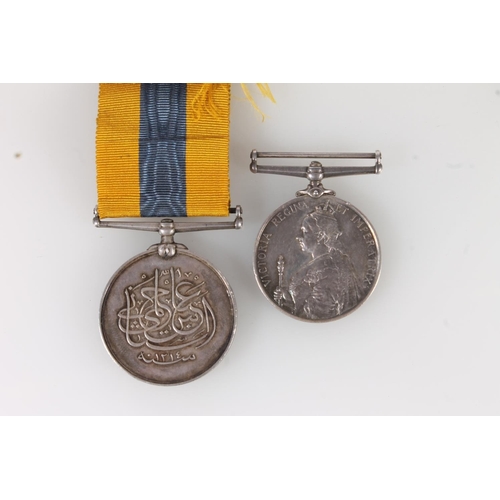 1068 - Queens Sudan medal [unnamed] and a Khedive's Sudan medal [unnamed]. (2)