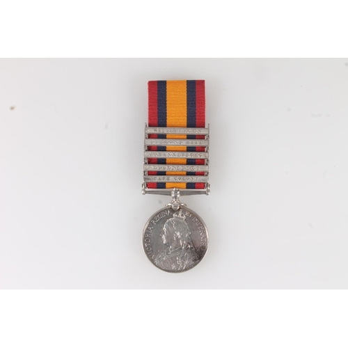 1070 - Medal of 5993 Private F Catton of the King's Own Scottish Borderers comprising Boer War Queens South... 