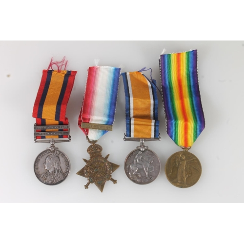 1074 - Medals of 4134 Corporal R Aldridge of the 3rd Dragoon Guards comprising Boer War Queens South Africa... 