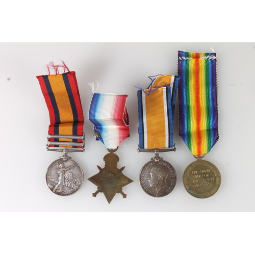 1074 - Medals of 4134 Corporal R Aldridge of the 3rd Dragoon Guards comprising Boer War Queens South Africa... 