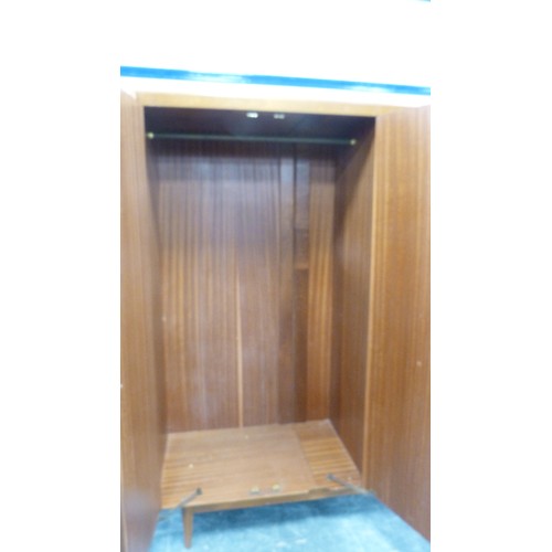 301 - Five-piece mid-century teak bedroom suite by A Younger, c. 1960s, comprising a wardrobe, dressing ta... 