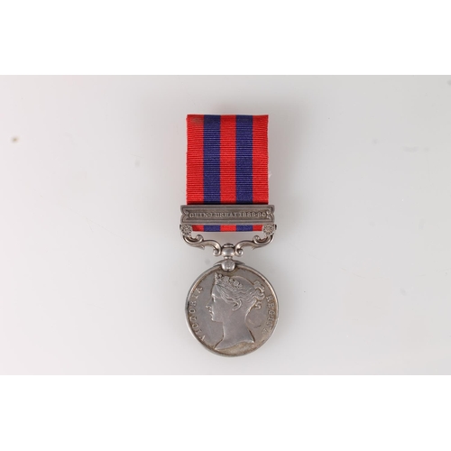 1035 - Medal of 2502 Sergeant R Hawkins of the 1st Battalion King's Own Scottish Borderers comprising India... 