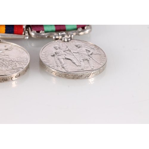 1055 - Medals of 3429 Private A Pope of the 2nd Battalion King's Own Scottish Borders comprising India meda... 