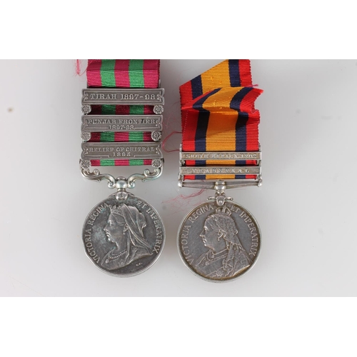 1056 - Medals of 4406 Private T Graham of the 2nd Battalion King's Own Scottish Borderers comprising India ... 