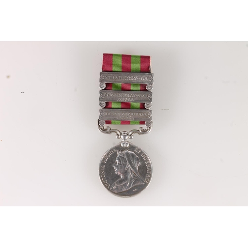 1057 - Medal of 4489 Private A Sutherland of the 2nd Battalion King's Own Scottish Borderers comprising Ind... 