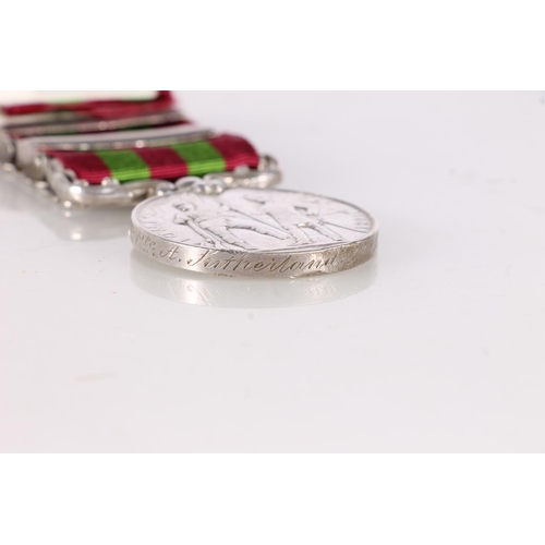 1057 - Medal of 4489 Private A Sutherland of the 2nd Battalion King's Own Scottish Borderers comprising Ind... 