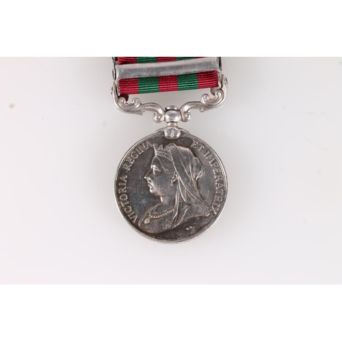 1058 - Medal of 3401 Sergeant C Johnson of the 2nd Battalion King's Own Scottish Borderers comprising India... 