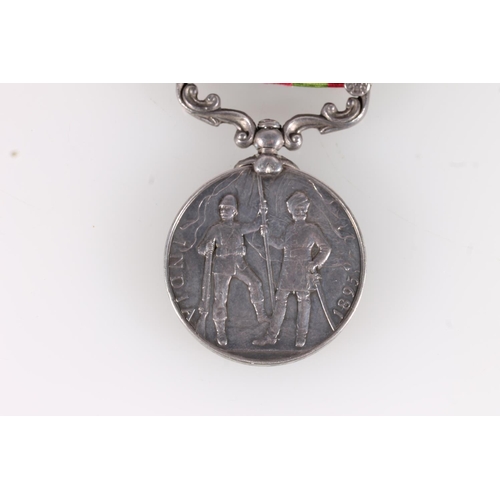 1061 - Medal of 5164 Private W Bescon of the 2nd Battalion King's Own Scottish Borderers comprising India m... 