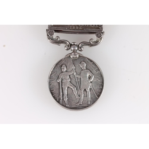 1065 - Medal of 3076 Private G Roberts of the 2nd Battalion King's Own Scottish Borderers comprising India ... 