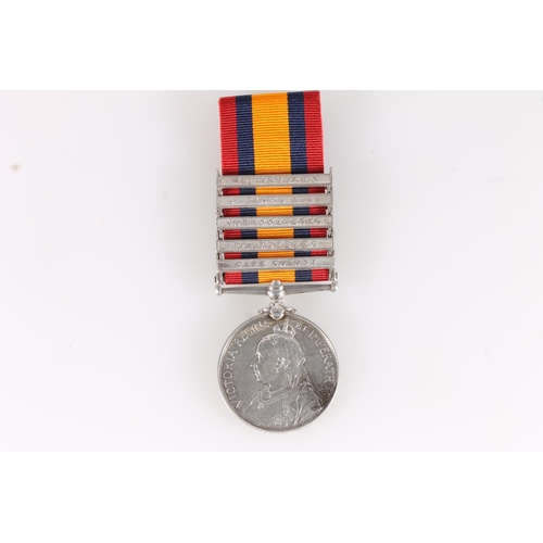 1070 - Medal of 5993 Private F Catton of the King's Own Scottish Borderers comprising Boer War Queens South... 