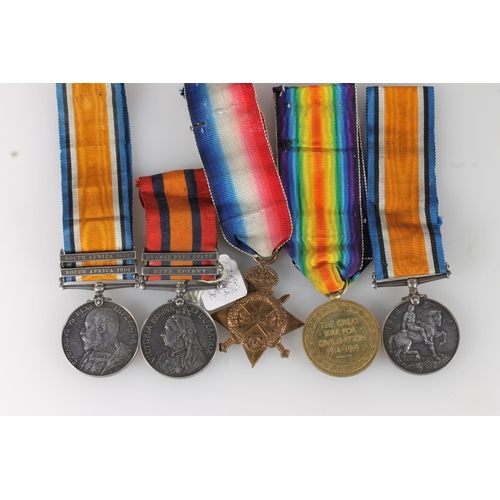 1072 - Medals of 8760/8769/14435 Corporal A Croasdale of the East Lancashire Regiment comprising Boer War Q... 