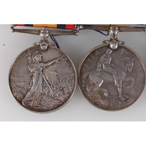 1074 - Medals of 4134 Corporal R Aldridge of the 3rd Dragoon Guards comprising Boer War Queens South Africa... 