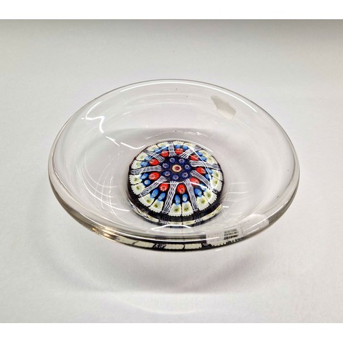 198 - Millefiori irregularly shaped glass bowl