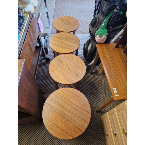 477 - Nest of drop leaf tables