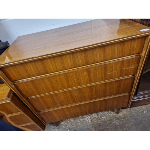 633 - Elders four drawer mid century style chest and pedestal dressing table