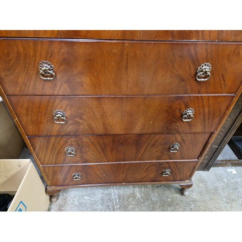 657 - Five drawer mahogany dresser