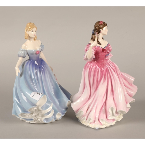 23 - Four Royal Doulton figurines including Melissa HN3977, Lauren HN3975, Susan HN4532, and Elizabeth HN... 