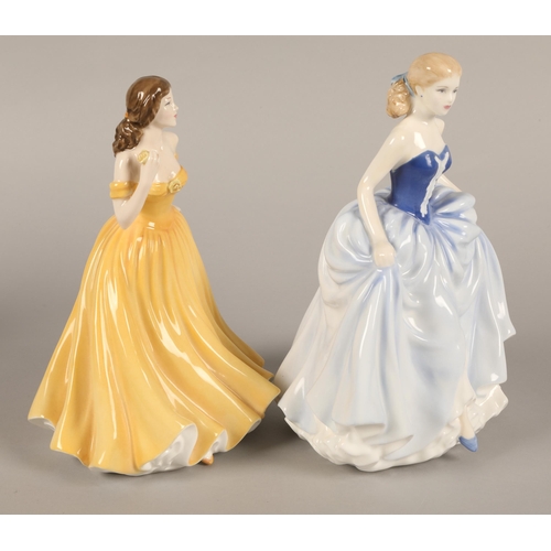 23 - Four Royal Doulton figurines including Melissa HN3977, Lauren HN3975, Susan HN4532, and Elizabeth HN... 