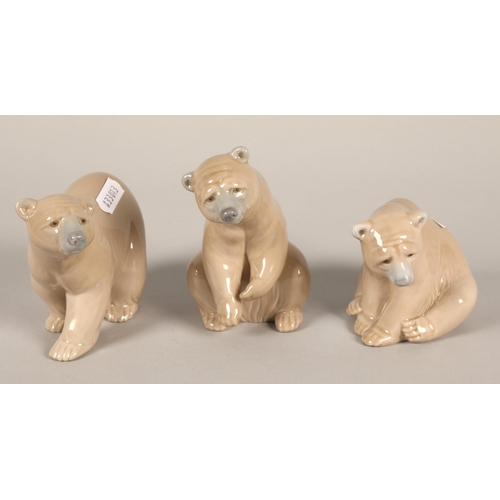 4 - A group of three Lladro bears