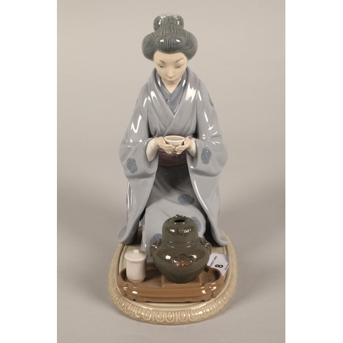 8 - Lladro Japanese woman drinking tea